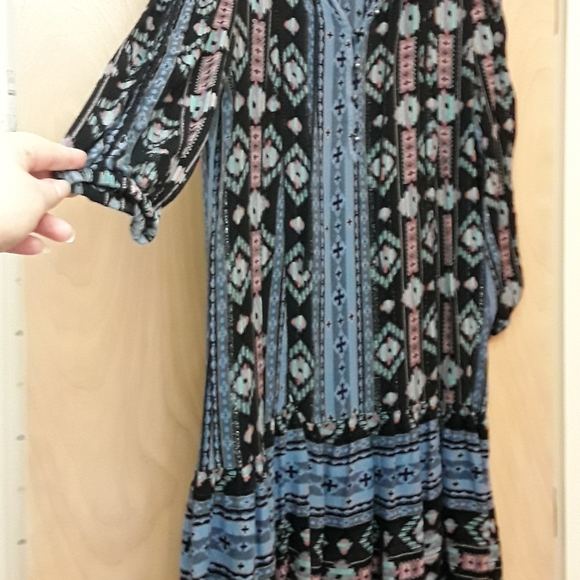 Anthro Holding Horses blue western boho dress M - Picture 2 of 15